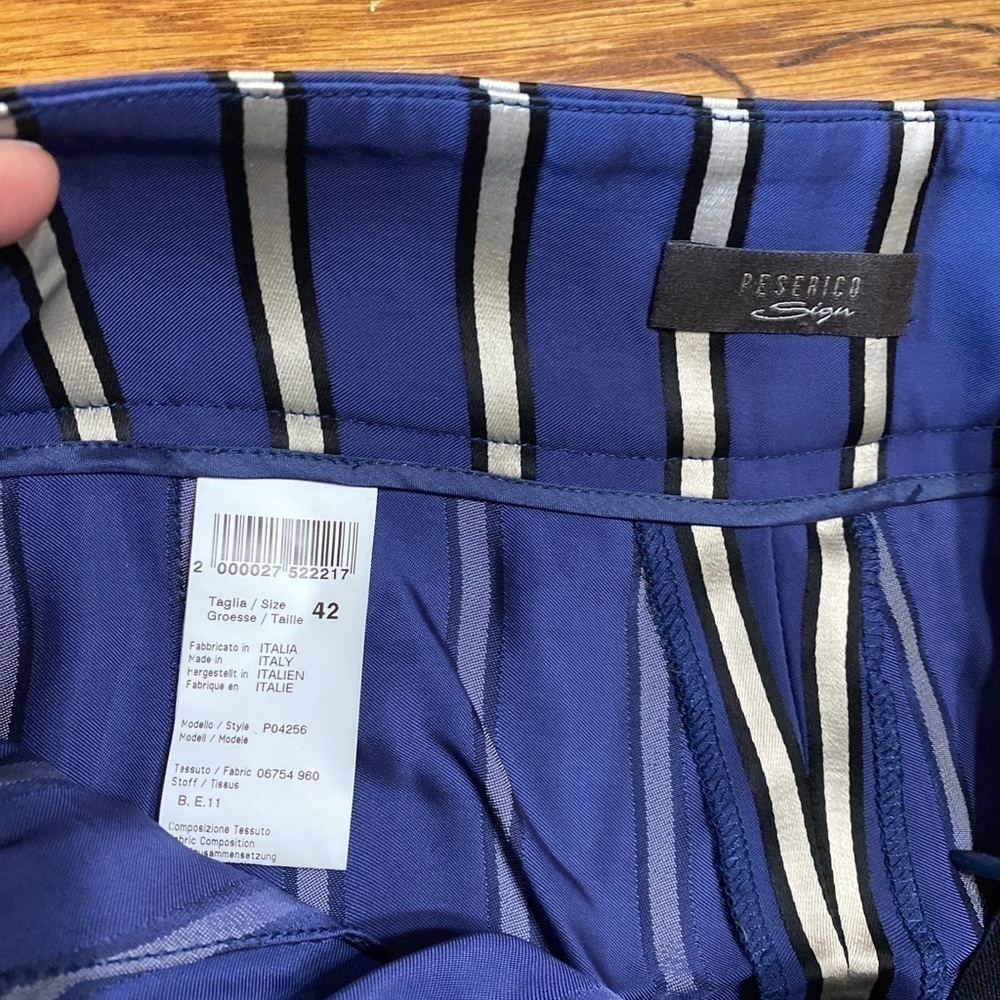 𝅺PESERICO Sign Pants Luxury Sz42 (6/8?)  was $395. - Picture 8 of 9
